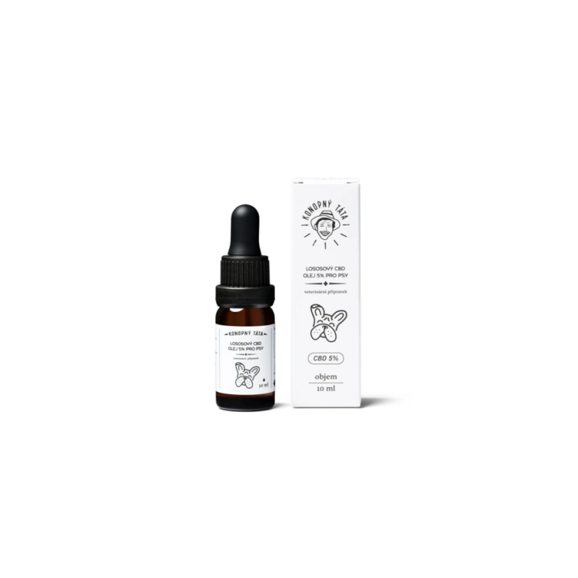 Konopný Táta - Lososový CBD olej 5% pro psy 10 ml
