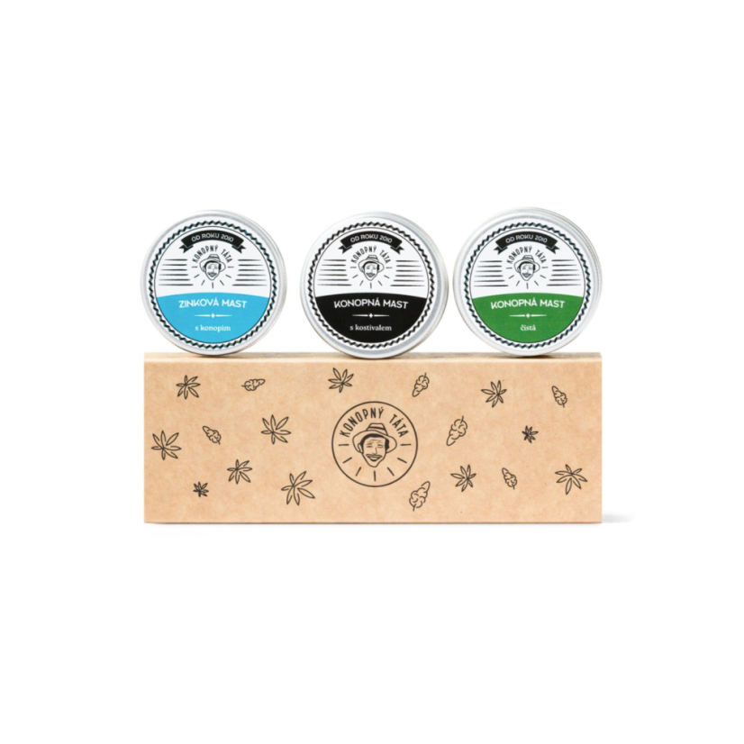 Konopný Táta - Trojbalení mastí 3x15 ml