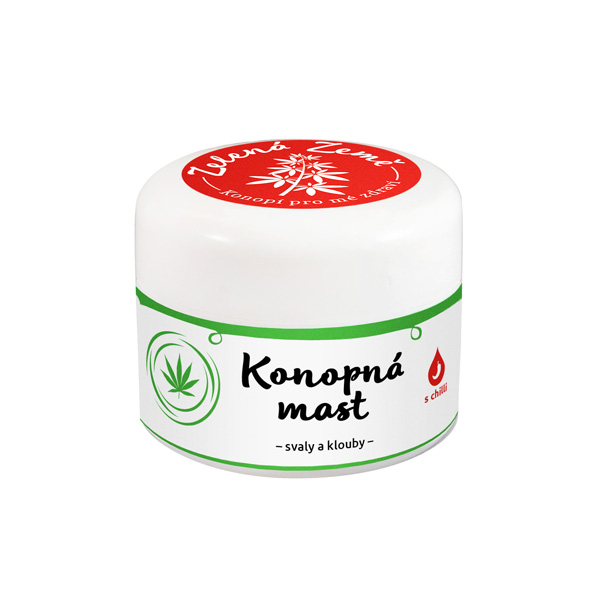 Zelená Země - Konopná mast s kostivalem a chilli