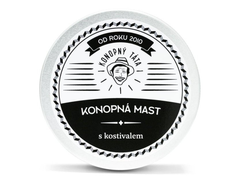 Konopný Táta - Konopná mast s kostivalem - Objem: 80 ml