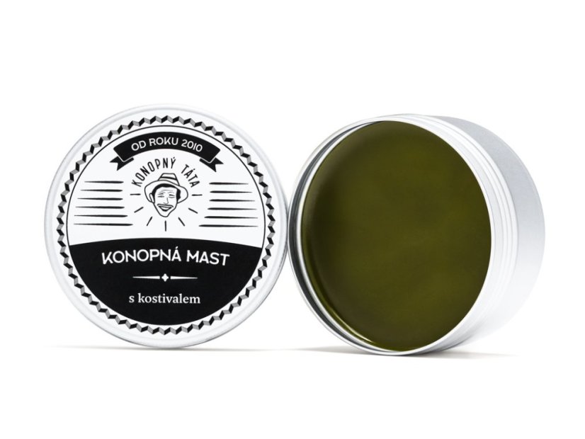Konopný Táta - Konopná mast s kostivalem - Objem: 80 ml